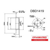 Диск тормозной <b>DYNAMATRIX DBD1419</b>
