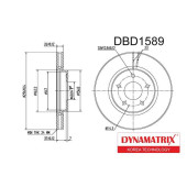 Диск тормозной <b>DYNAMATRIX DBD1589</b>
