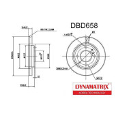 Диск тормозной <b>DYNAMATRIX DBD658</b>
