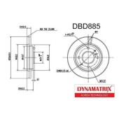 Диск тормозной <b>DYNAMATRIX DBD885</b>