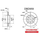Диск тормозной <b>DYNAMATRIX DBD959</b>