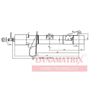 Амортизатор подвески газонаполненный <b>DYNAMATRIX DSA333709</b>