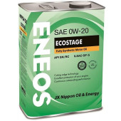 Масло моторное синтетическое 4л 0w20 SN Eneos Ecostage SN 8801252022022