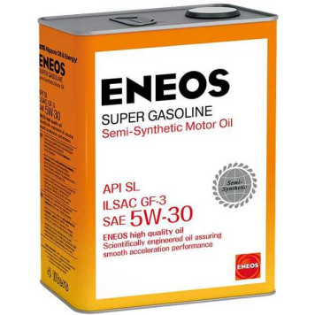 Масло моторное полусинтетическое 4л 5w30 SL Eneos SUPER GASOLINE SL OIL1361