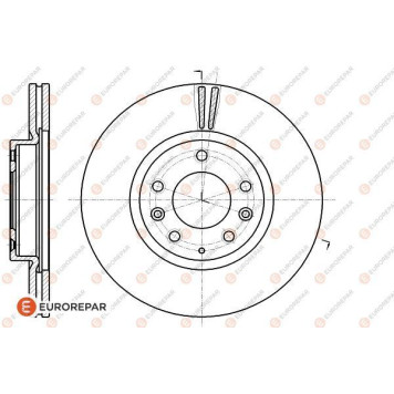Тормозной диск <b>EURO REPAR 1618889680</b>
