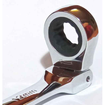 Ключ комбинированный трещоточный шарнирный 12мм ЭВРИКА ER-61012H-3