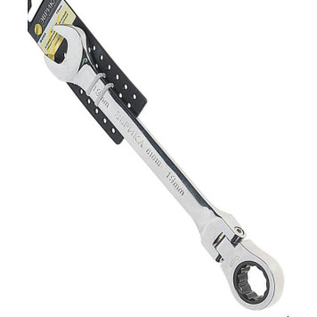 Ключ комбинированный трещоточный шарнирный 19мм ЭВРИКА ER-61019H-1