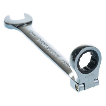 Ключ комбинированный трещоточный шарнирный 19мм ЭВРИКА ER-61019H