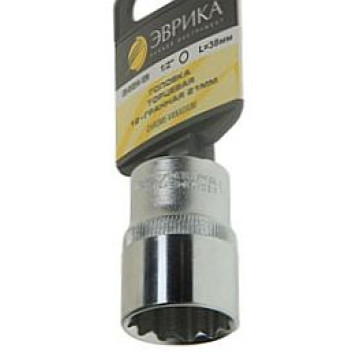 Головка 21мм 1/2" 12 гран. короткая ЭВРИКА ER-91314-12