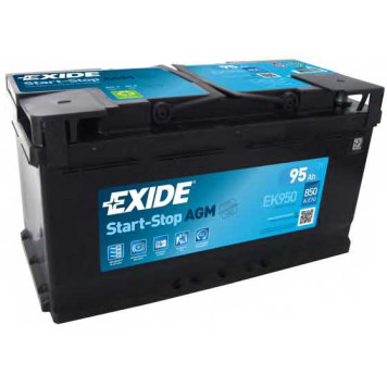 Аккумулятор EXIDE 017AGM / EK950 Start-Stop AGM 95Ач полярность ETN 0 (- +) 353x175x190мм