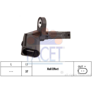 Датчик ABS слева Audi A4/A6/A8 06-> <b>FACET 21.0014</b>