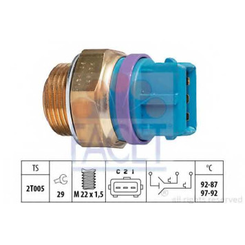 Термовыключатель вентилятора радиатора FACET EPS 1.850.629/7.5629