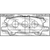 Колодки тормозные дисковые задний для LEXUS RX(GSU3#, MCU3#, MHU3#) / TOYOTA HARRIER(ACU3#, GSU3#, MCU3#, MHU3#), KLUGER(#ACU2#, #MCU2#) <b>FEBEST 0101-ACU20R</b>