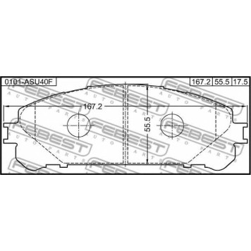 Колодки тормозные дисковые передний для LEXUS NX(AGZ1#,AYZ1#,ZGZ1#), RX(AGL1#,GGL1#,GYL1#) / TOYOTA KLUGER(#ASU4#,#GSU4#,#MHU4#), SIENNA(ASL3#,GSL3#) <b>FEBEST 0101-ASU40F</b>