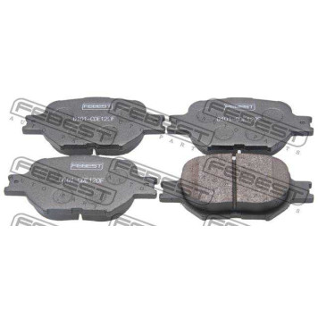 Колодки тормозные дисковые передний для TOYOTA ALLION, ALTEZZA GITA, ALTEZZA, BREVIS, CALDINA, CELICA, COROLLA, CROWN, MARK, OPA, PROGRES, VEROSSA, VISTA, WILL VS <b>FEBEST 0101-CDE120F</b>
