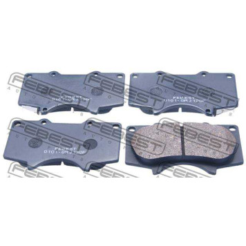 Колодки тормозные дисковые передний для LEXUS GX / MITSUBISHI PAJERO / TOYOTA 4 RUNNER, DYNA, FJ CRUISER, FORTUNER, HILUX, LAND CRUISER 150, LAND CRUISER, SEQUOIA <b>FEBEST 0101-GRJ120F</b>-1