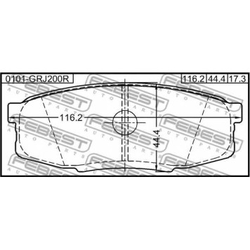 Колодки тормозные дисковые задний для LEXUS LX(URJ201) / TOYOTA LAND CRUISER 200(UZJ2#,VDJ2#), SEQUOIA(UCK6#,UPK6#,USK6#) <b>FEBEST 0101-GRJ200R</b>