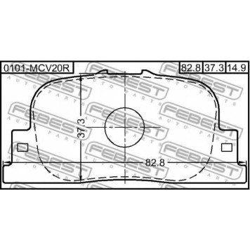 Колодки тормозные дисковые задний для LEXUS ES / TOYOTA ALLION, CALDINA, CAMRY SOLARA, CAMRY, OPA, VISTA, WILL VS, WINDOM <b>FEBEST 0101-MCV20R</b>