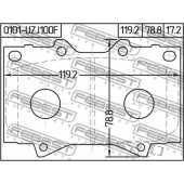 Колодки тормозные дисковые передний для LEXUS LX(UZJ100) / TOYOTA LAND CRUISER 100(FZJ1#, UZJ1#), LAND CRUISER(BJ7#, HZJ7#, KZJ7#, LJ7#, PZJ7#, RJ7#) <b>FEBEST 0101-UZJ100F</b>