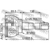 Шарнир приводного вала FEBEST 0110-014