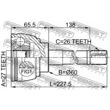Шарнир приводного вала FEBEST 0110-014