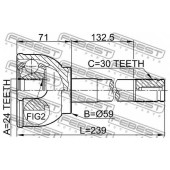 Шарнир приводного вала FEBEST 0110-015