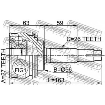 Шарнир приводного вала FEBEST 0110-018-1