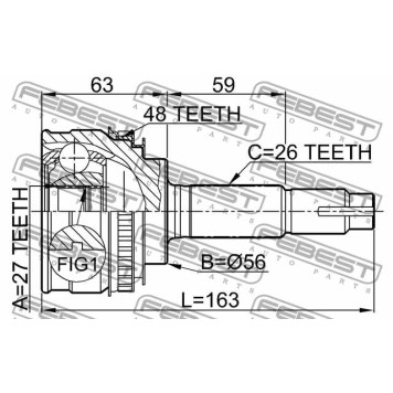 Шарнир приводного вала FEBEST 0110-018A48-1