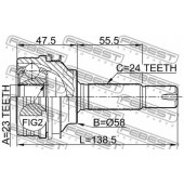 Шарнир приводного вала FEBEST 0110-035