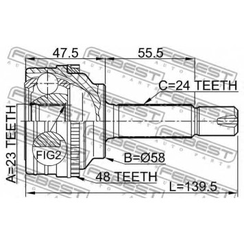 Шарнир приводного вала FEBEST 0110-035A48-1