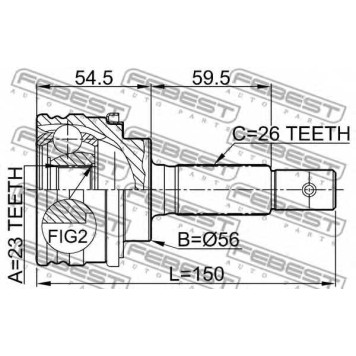 Шарнир приводного вала FEBEST 0110-037