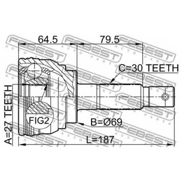 Шарнир приводного вала FEBEST 0110-038