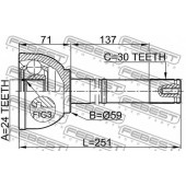 Шарнир приводного вала FEBEST 0110-058