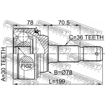 Шарнир приводного вала FEBEST 0110-200