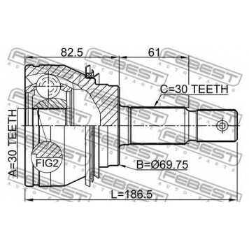 Шарнир приводного вала FEBEST 0110-GRJ150