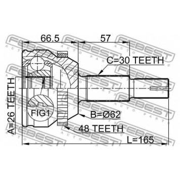 Шарнир приводного вала FEBEST 0110-MCV30A48