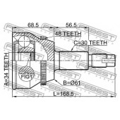 Шарнир приводного вала FEBEST 0110-MHU38A48