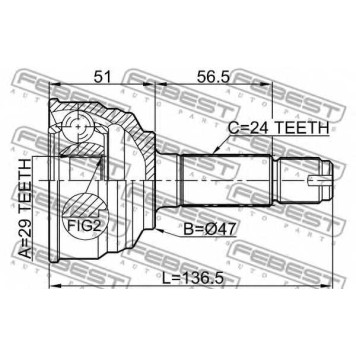 Шарнир приводного вала FEBEST 0110-PAS-1