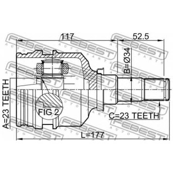 Шарнир приводного вала FEBEST 0111-001