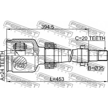 Шарнир приводного вала FEBEST 0111-220RH