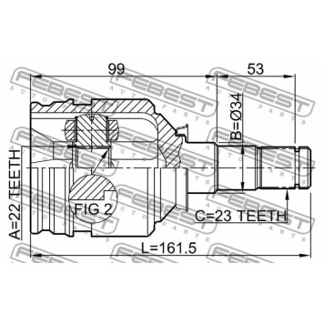 Шарнир приводного вала FEBEST 0111-2NZFE-1