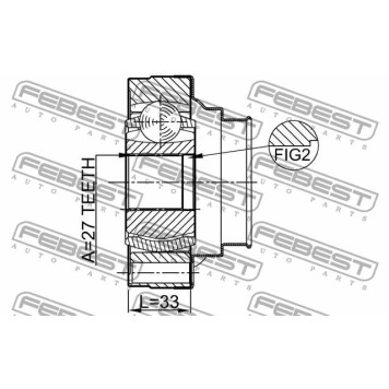 Шарнир приводного вала FEBEST 0111-ACU10-2