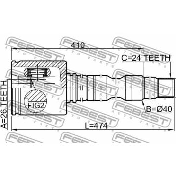 Шарнир приводного вала FEBEST 0111-ACV40RH-1