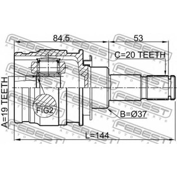 Шарнир приводного вала FEBEST 0111-ALA49R-1