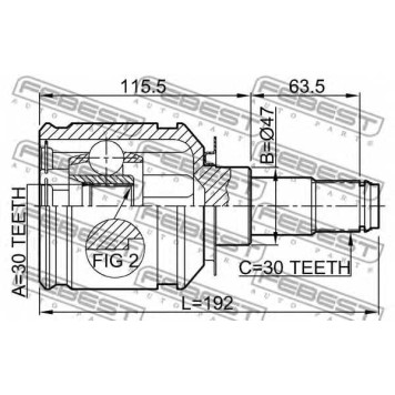 Шрус внутренний 30x47x30 FEBEST 0111-GRJ120-1