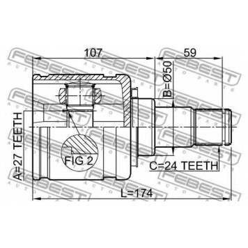 Шарнир приводного вала FEBEST 0111-GSV40LH