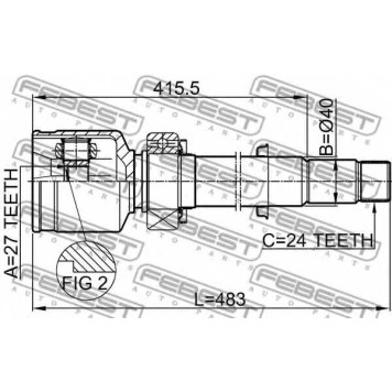 Шарнир приводного вала FEBEST 0111-GSV40RH-1