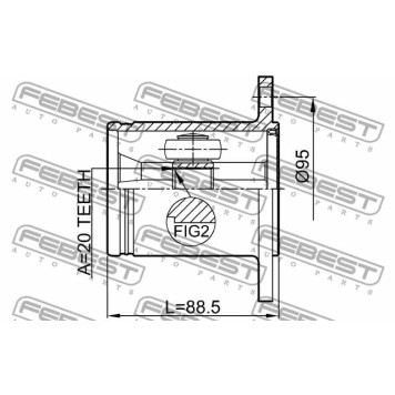Шарнир приводного вала FEBEST 0111-MHU38R-1