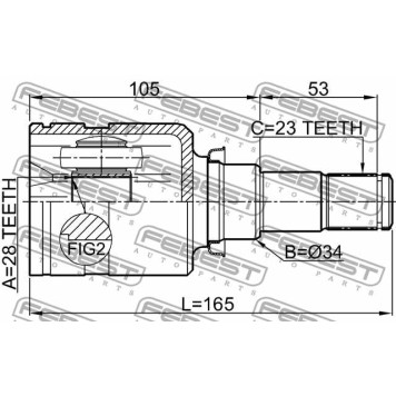 Шарнир приводного вала FEBEST 0111-NLP10RH-1
