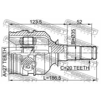 Шарнир приводного вала FEBEST 0111-SXV10LH